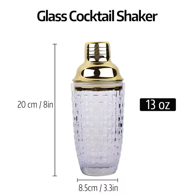 Elegant Glass Cocktail Shaker